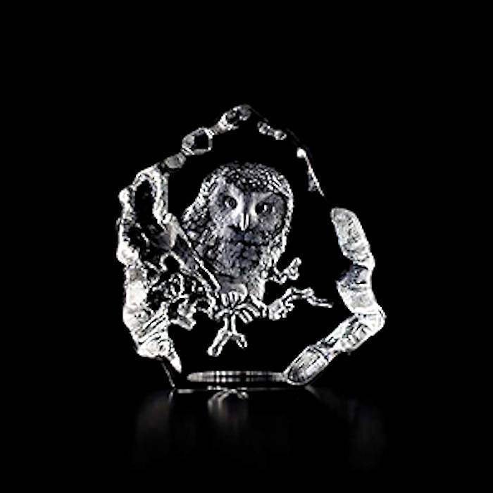 Baby Etched Crystal Sculpture